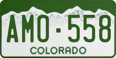 CO license plate AMO558