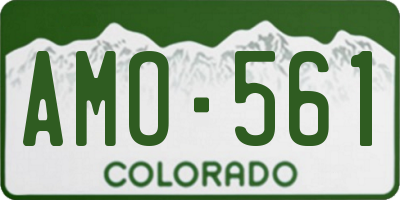 CO license plate AMO561