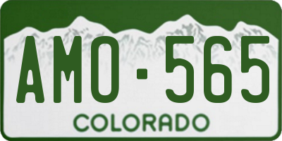 CO license plate AMO565