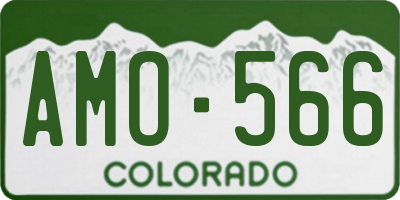 CO license plate AMO566