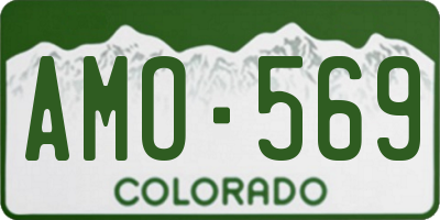 CO license plate AMO569