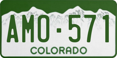 CO license plate AMO571