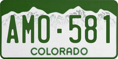 CO license plate AMO581