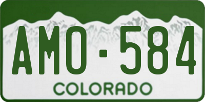 CO license plate AMO584