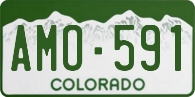 CO license plate AMO591