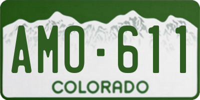 CO license plate AMO611