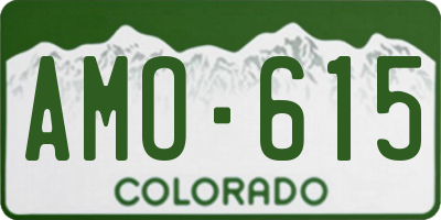 CO license plate AMO615