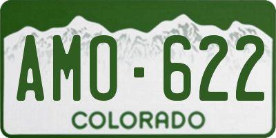 CO license plate AMO622
