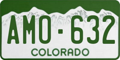 CO license plate AMO632