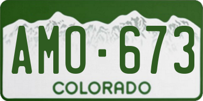 CO license plate AMO673