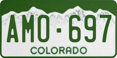 CO license plate AMO697