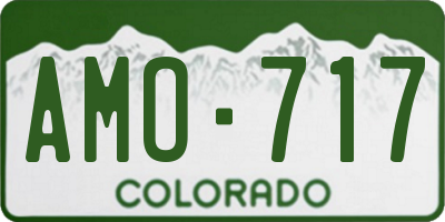 CO license plate AMO717