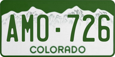 CO license plate AMO726