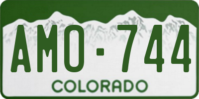 CO license plate AMO744