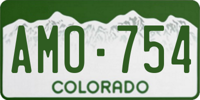 CO license plate AMO754