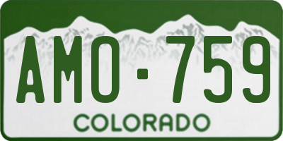 CO license plate AMO759