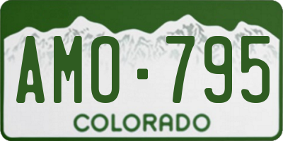 CO license plate AMO795