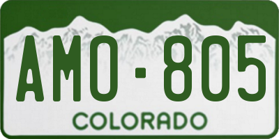 CO license plate AMO805