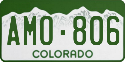 CO license plate AMO806