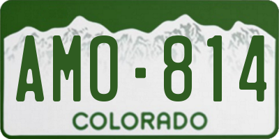 CO license plate AMO814