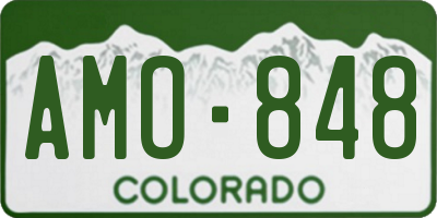 CO license plate AMO848