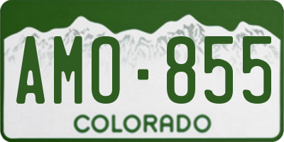 CO license plate AMO855