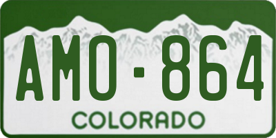 CO license plate AMO864