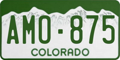 CO license plate AMO875