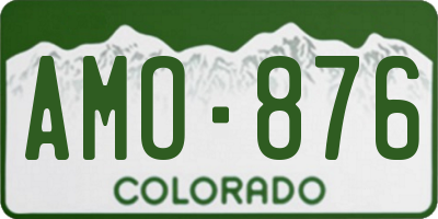 CO license plate AMO876
