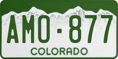 CO license plate AMO877
