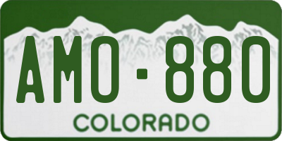 CO license plate AMO880