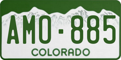 CO license plate AMO885