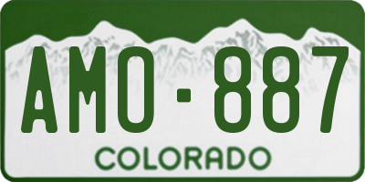 CO license plate AMO887