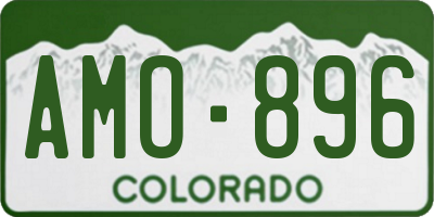 CO license plate AMO896