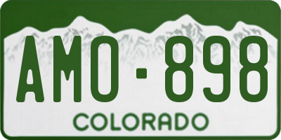 CO license plate AMO898