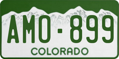 CO license plate AMO899