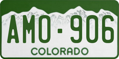CO license plate AMO906