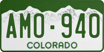 CO license plate AMO940