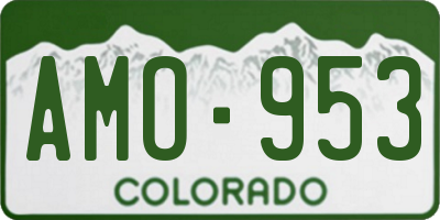 CO license plate AMO953