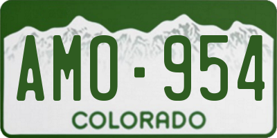 CO license plate AMO954