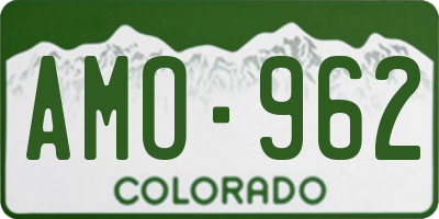 CO license plate AMO962