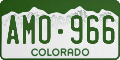 CO license plate AMO966