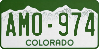 CO license plate AMO974