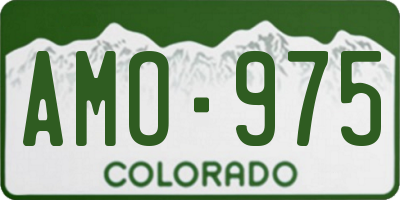 CO license plate AMO975