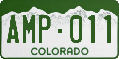 CO license plate AMP011