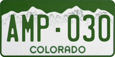 CO license plate AMP030