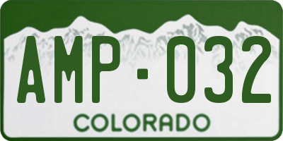 CO license plate AMP032
