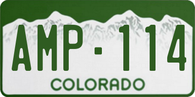 CO license plate AMP114