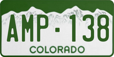 CO license plate AMP138
