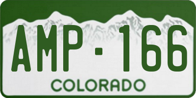 CO license plate AMP166